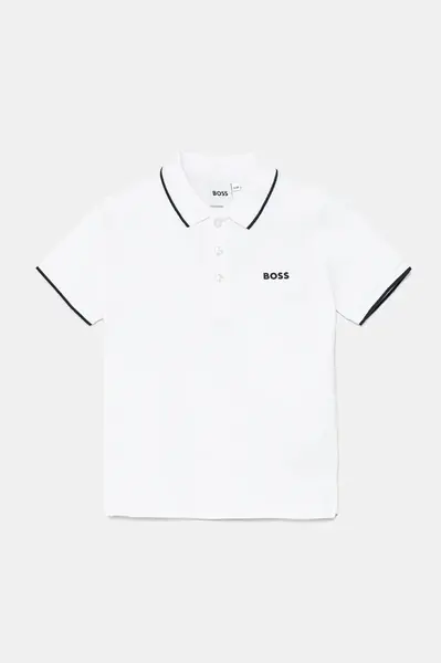 Detská bavlnená polokošeľa BOSS