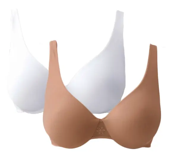 NUANCE Podprsenka  hnedá / biela