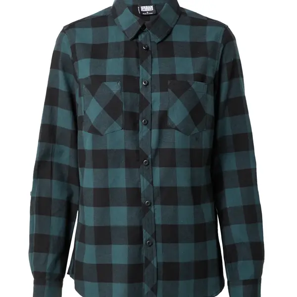 Urban Classics Blúzka  modrozelená / čierna