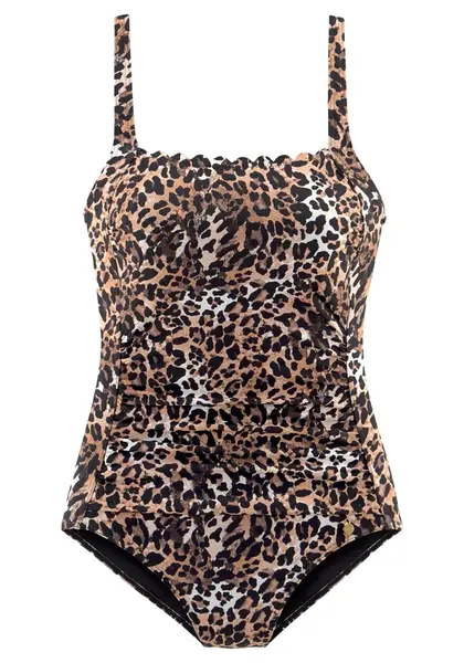 LASCANA Jednodielne plavky 'Lexa'  hnedá / čierna