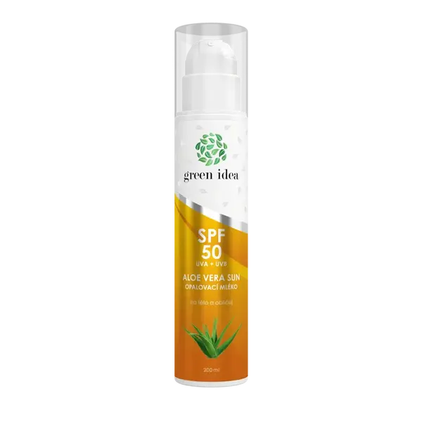Aloe vera Sun – opaľovacie mlieko SPF 50 – 200 ml – Green idea