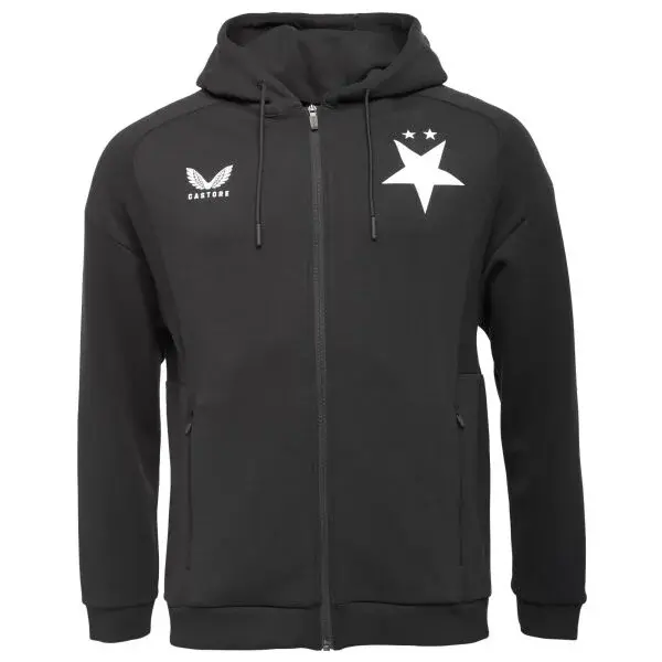 CASTORE SLAVIA PRAGUE TRAVEL FULL ZIP HOODIE Pánská mikina, černá, velikost XXL