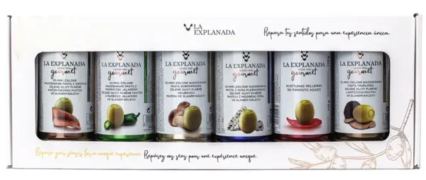 DARČEKOVÁ SÚPRAVA 6 DRUHOV OLÍV V PLECHOVKE