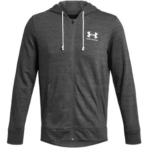 Under Armour RIVAL TERRY LC FZ Pánská mikina, šedá, velikost S