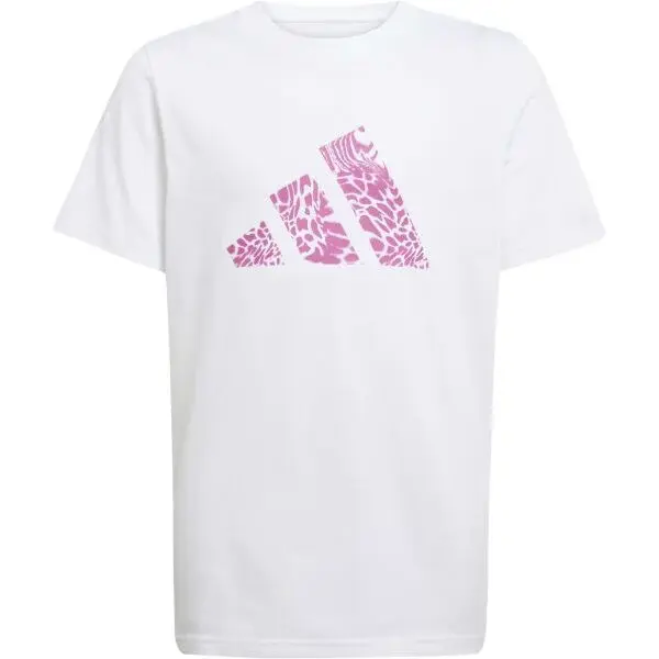 adidas ANIMAL LOGO Dívčí tričko, bílá, velikost