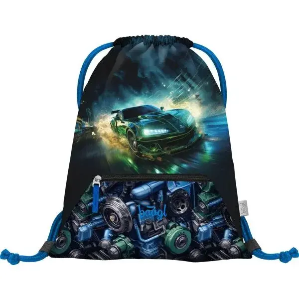 BAAGL ZÁVODNÍ AUTO Gymsack, černá, velikost