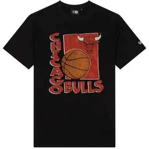 New Era CHICAGO BULLS NBA WORDMARK Pánské triko, černá, velikost