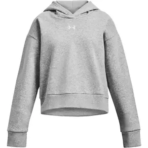 Under Armour RIVAL FLEECE CROP HOODIE Dívčí mikina, šedá, velikost L