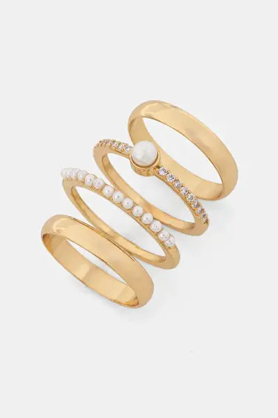 Pozlacený prsten Aldo 4-pack