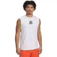 Under Armour CURRY SLVS TEE Pánské tílko, bílá, velikost L