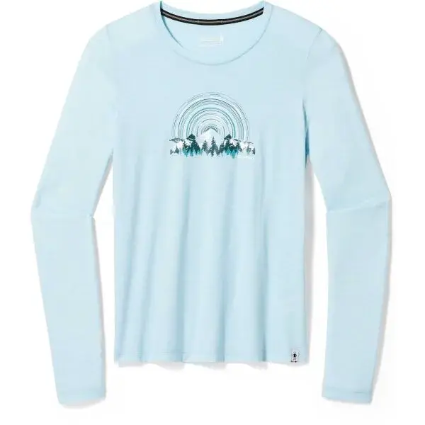 Smartwool NEVER SUMMER MOUNTAINS GRAPHIC W Dámské tričko, světle modrá, velikost