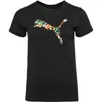 Puma GRAPHICS FLORAL CAT LOO TEE Dámské triko, černá, velikost
