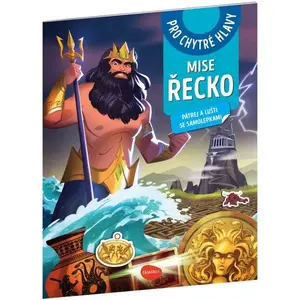 ELLA & MAX MISE ŘECKO Pátrej a lušti se samolepkami, mix, velikost