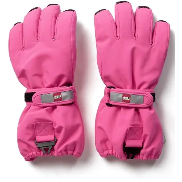 LEGO&reg; kidswear LWAZUN 705 Dětské lyžařské rukavice, růžová, velikost 146-152