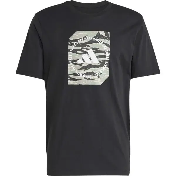 adidas CAMO TEE Pánské triko, černá, velikost