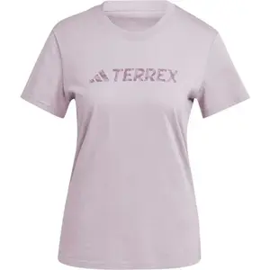 adidas TERREX CLASSIC LOGO TEE Dámské triko, růžová, velikost