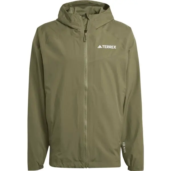 adidas TERREX MULTI 2L RAIN.DRY Pánská nepromokavá bunda, khaki, velikost