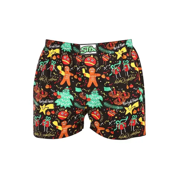 Styx Pánské trenky art klasická guma Vánoce ozdoby (A1754) M