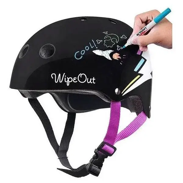 WIPEOUT BLACK 5+ Dětská cyklistická přilba, černá, velikost (49 - 52)