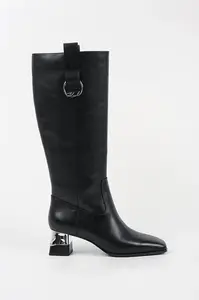 Kožené kozačky Karl Lagerfeld KAYLA