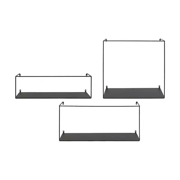 Sada nástěnných polic House Nordic Ulmo 3-pack černá barva
