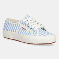 Tenisky Superga STRIPES PRINT modrá barva, S8148TW