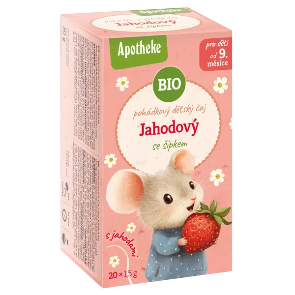 APOTHEKE BIO čaj dětský Jahodový se šípkem 20 x 1.5 g