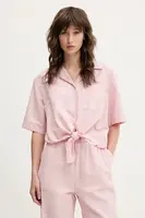 Košile s příměsí lnu Tommy Jeans