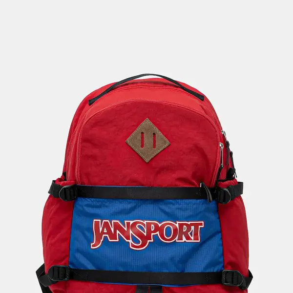 Batoh Jansport Small Seattle Pack červená barva, velký, s potiskem, EK0A5BK1N581
