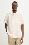 Košile s příměsí lnu A.P.C. chemisette roy