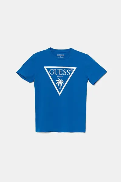 Dětské tričko Guess modrá barva, s potiskem, L5GI29 J1314