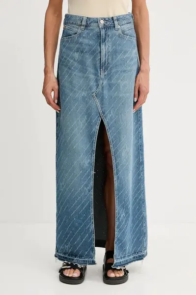 Džínová sukně BOSS Orange C_ DNM LONG SKIRT