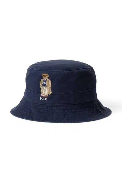 Bavlněný klobouk Polo Ralph Lauren Loft Bucket tmavomodrá barva, 710972685