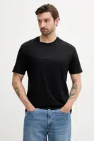 Bavlněné tričko Armani Exchange pánské, černá barva, s potiskem, XM000533 AF10364