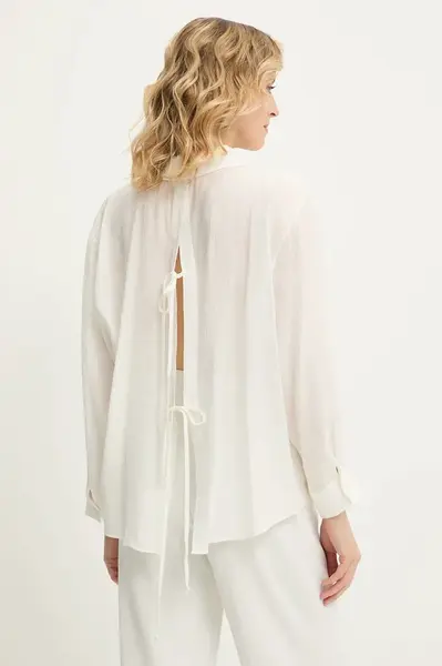 Košile Answear.LAB dámská, bílá barva, relaxed, s klasickým límcem