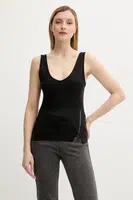 Bavlněný top G-Star černá barva, D26226-D275