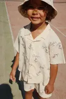 Košile Konges Sløjd ELLIOT SS SHIRT GOTS béžová barva, KS103069