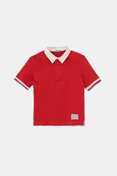 Dětská bavlněná polokošile United Colors of Benetton