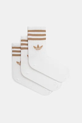 Ponožky adidas Originals 3-Stripes 3-pack bílá barva, JV7407