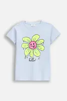 Dětské tričko Coccodrillo modrá barva, EVERYDAY GIRL