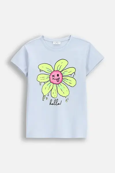 Dětské tričko Coccodrillo modrá barva, EVERYDAY GIRL