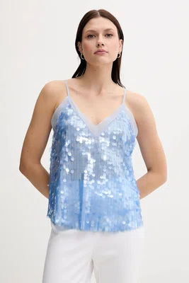 Halenka Sisley dámská, modrá barva, hladká, 5ZQWLH01K