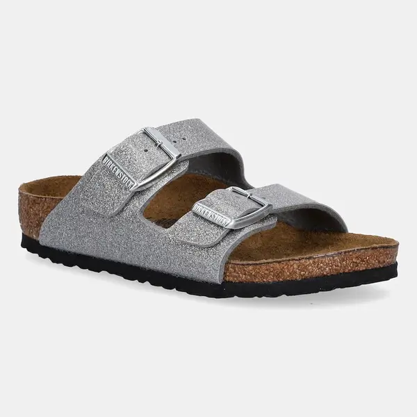 Dětské pantofle Birkenstock Arizona stříbrná barva, 1029468