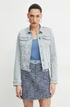 Džínová bunda Morgan VPOMI modrá barva, přechodná, VPOMI