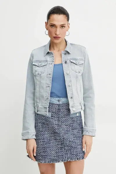 Džínová bunda Morgan VPOMI modrá barva, přechodná, VPOMI