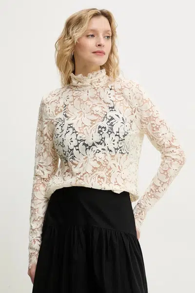 Halenka A.L.C. Indy dámská, béžová barva, vzorovaná, 5TOPS01793