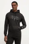 Mikina Puma pánská, černá barva, s kapucí, s potiskem, 684665