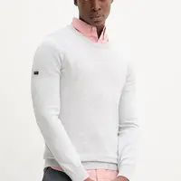 Svetr Superdry pánský, šedá barva, lehký, M6110667A-JAR