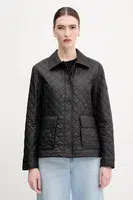 Bunda Tommy Hilfiger černá barva, přechodná, WW0WW45641