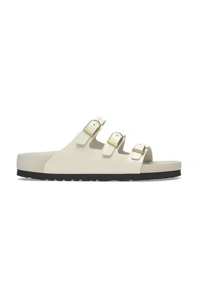 Pantofle Birkenstock Florida D-Buckle Exq dámské, béžová barva, 1029355